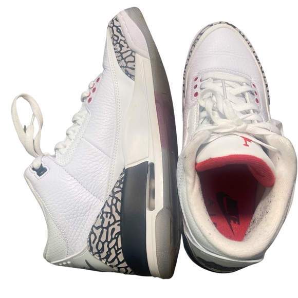 Air Jordan White and Red Sneaker Men - Picture 3 of 5